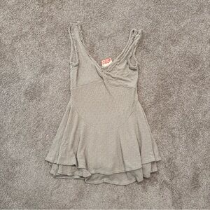 Women’s Size Medium Free People Alice Mini Dress Neutral Tan